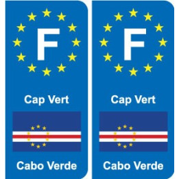 F Europe Cap Vert Cape Verde autocollant plaque