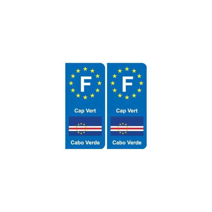F Europe Cap Vert Cape Verde autocollant plaque