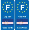 F Europe Cap Vert Cape Verde autocollant plaque