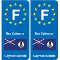 F Europe Cayman-Inseln Cayman Islands aufkleber platte