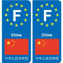 F Europe Chine China autocollant plaque