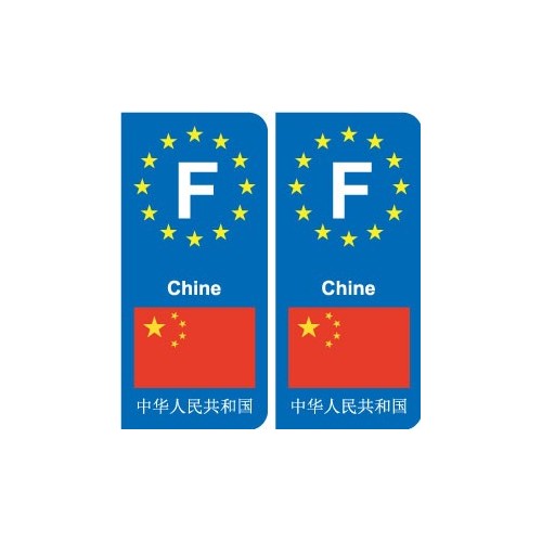 F Europe Chine China autocollant plaque