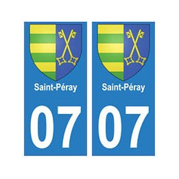 07 Saint-Péray ville autocollant plaque