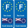 F Europe Îles Cook Cook Islands autocollant plaque