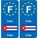 F Europe Cuba autocollant plaque