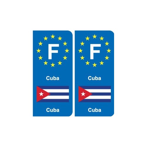 F Europe Cuba autocollant plaque