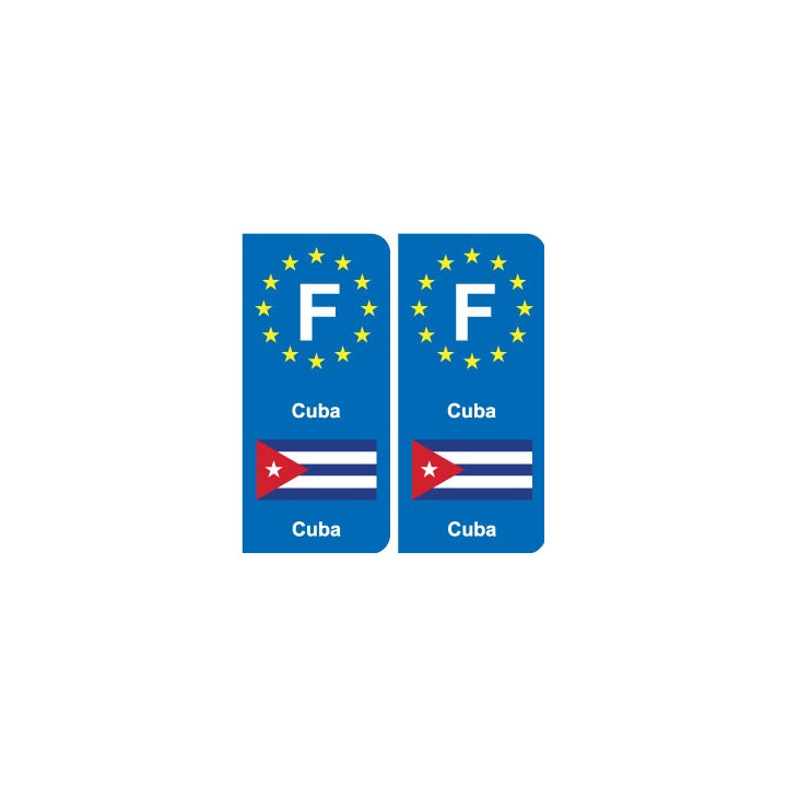 F Europe Cuba autocollant plaque