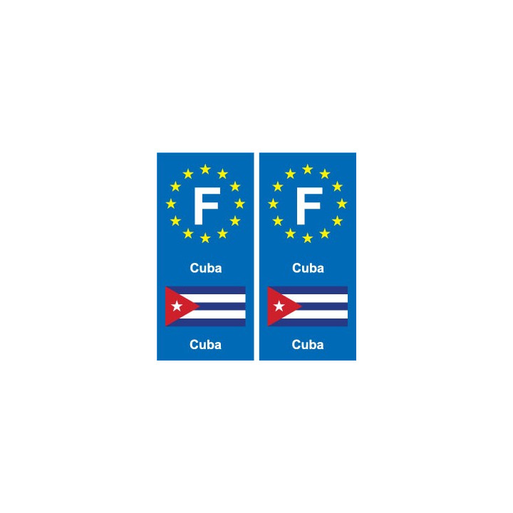 F Europe Cuba autocollant plaque