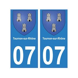 07 Tournon-sur-Rhône ville autocollant plaque