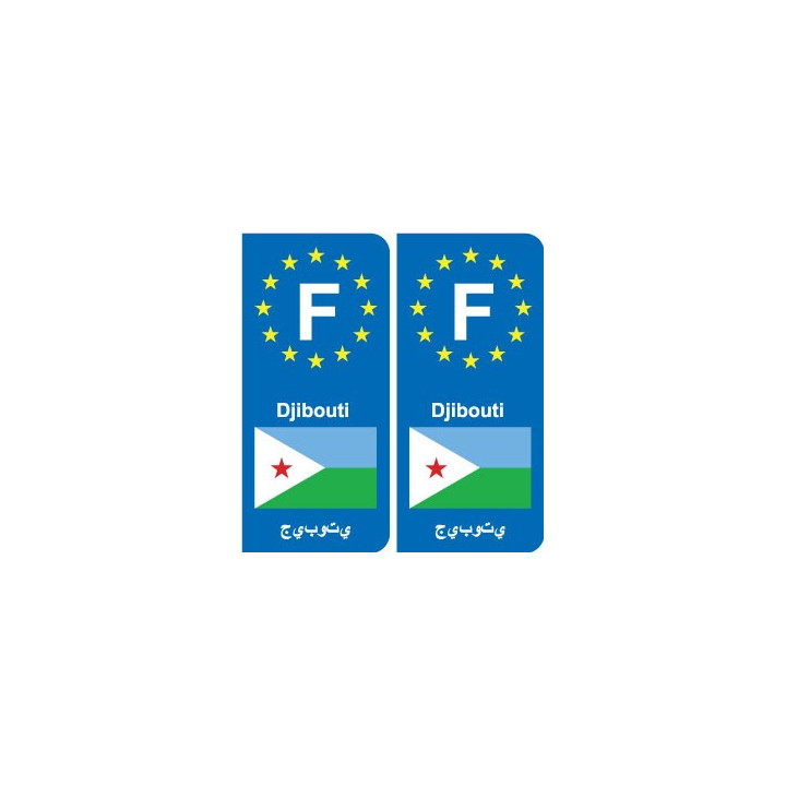 F Djibouti Angola autocollant plaque