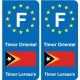 F Europe Timor Oriental East Timor autocollant plaque