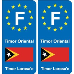 F Europe Timor Oriental East Timor autocollant plaque