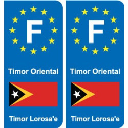 F Europe Timor Oriental East Timor autocollant plaque