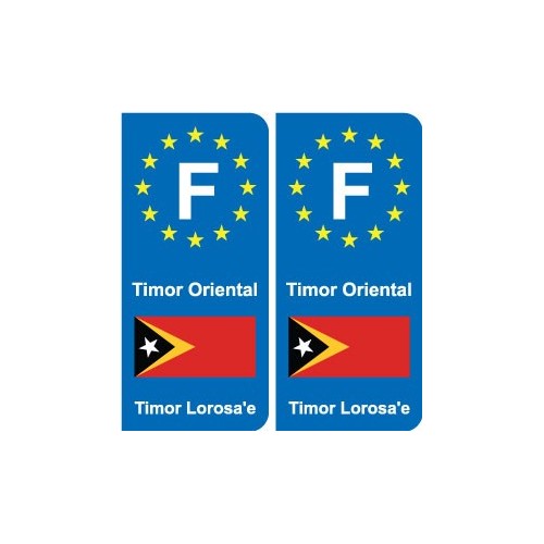 F Europe Timor Oriental East Timor autocollant plaque