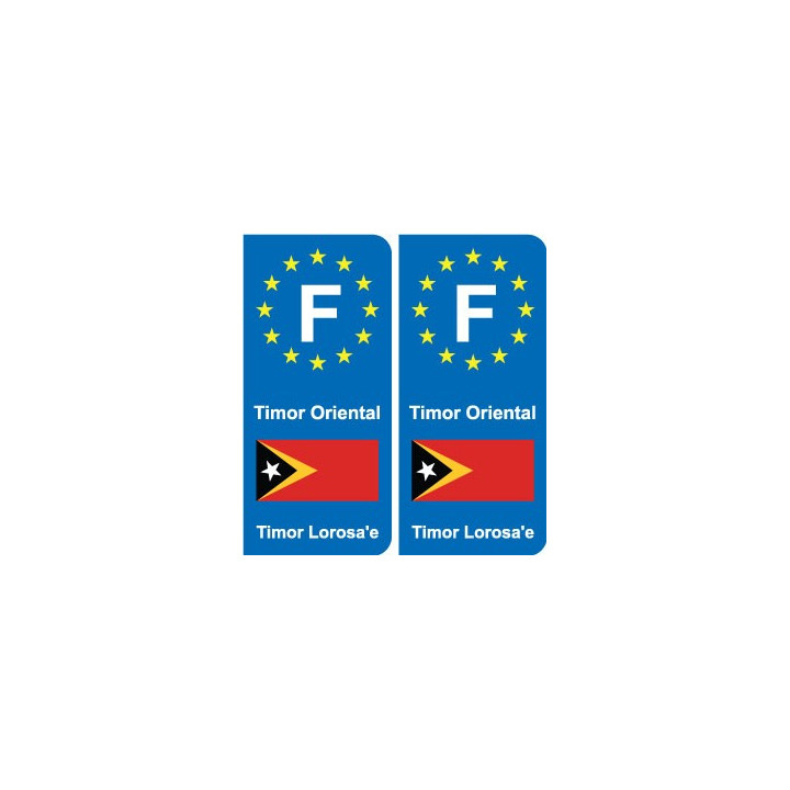 F Europe Timor Oriental East Timor autocollant plaque