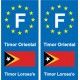 F Europe Timor Oriental East Timor autocollant plaque