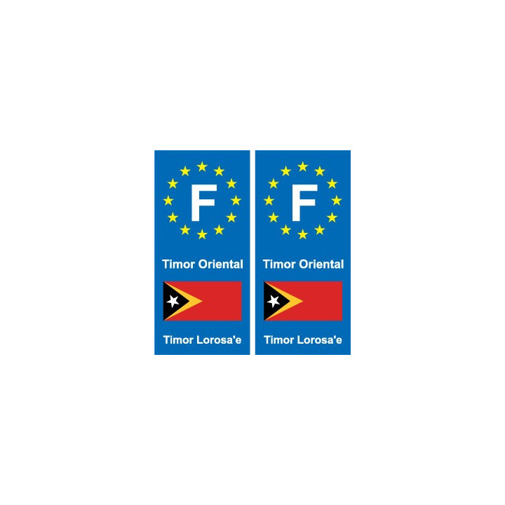 F Europe Timor Oriental East Timor autocollant plaque