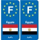 F Europe Égypte Egypt autocollant plaque