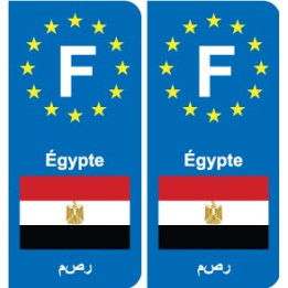 F Europe Égypte Egypt autocollant plaque