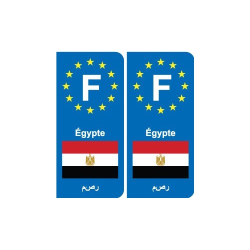 F Europe Égypte Egypt autocollant plaque