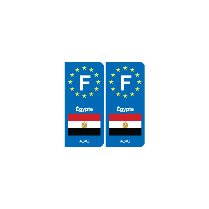 F Europe Égypte Egypt autocollant plaque