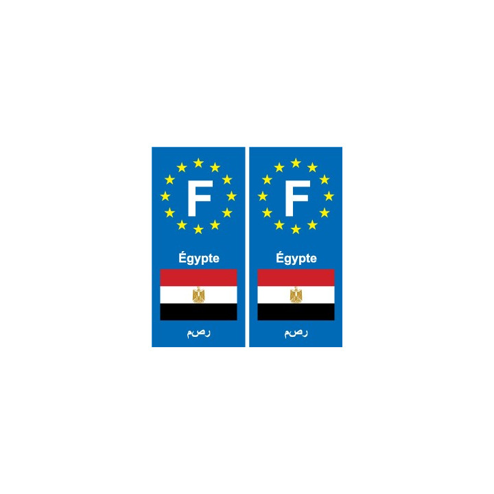F Europe Égypte Egypt autocollant plaque