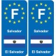 F Europe Salvador El Salvador autocollant plaque