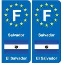 F Europe Salvador El Salvador autocollant plaque