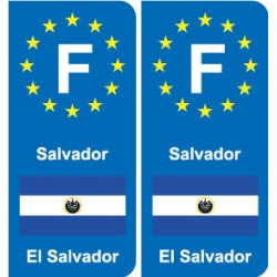 F Europe Salvador El Salvador autocollant plaque