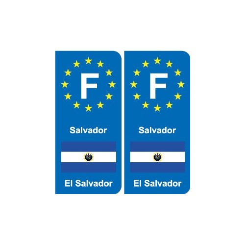 F Europe Salvador El Salvador autocollant plaque