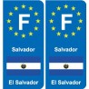 F Europe Salvador El Salvador autocollant plaque