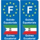 F Europe Guinée équatoriale autocollant plaque