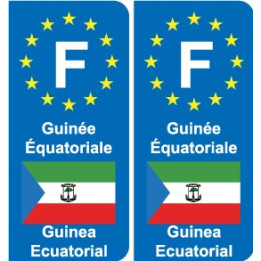 F Europe Guinée équatoriale autocollant plaque