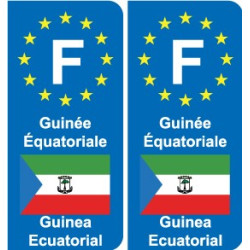 F Europe Guinée équatoriale autocollant plaque