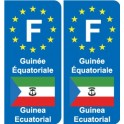 F Europe Guinée équatoriale autocollant plaque