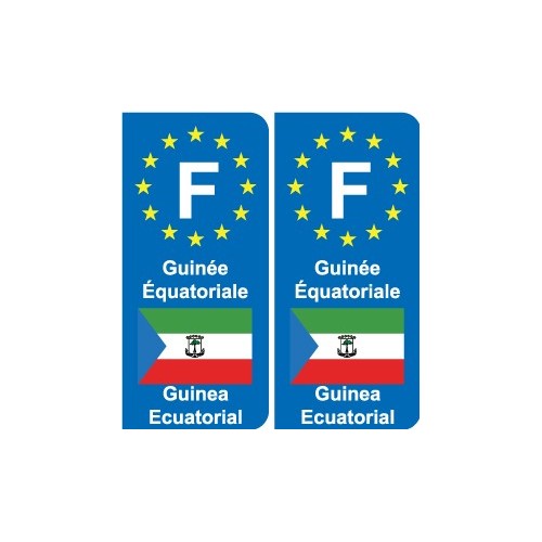 F Europe Guinée équatoriale autocollant plaque
