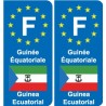 F Europe Guinée équatoriale autocollant plaque