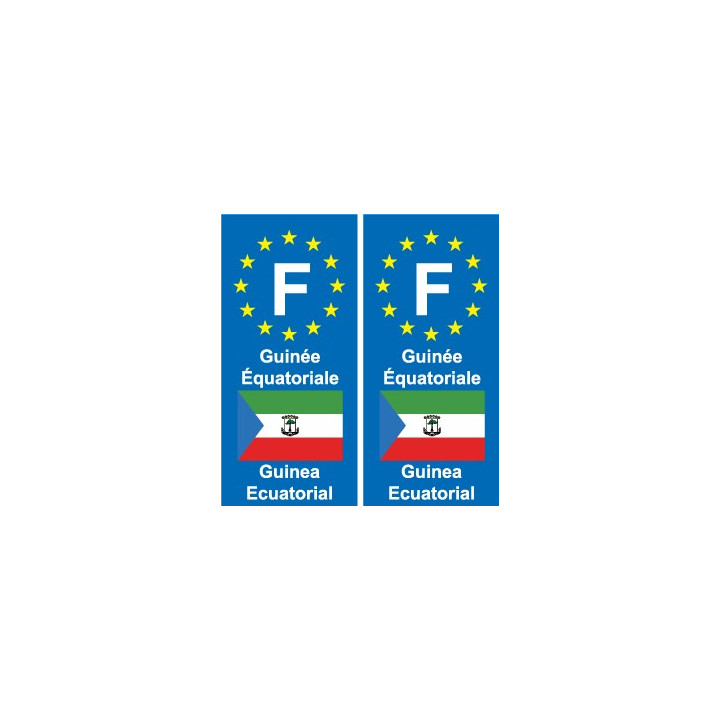 F Europe Guinée équatoriale autocollant plaque