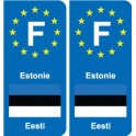 F Europa-Estland Estonia-aufkleber platte