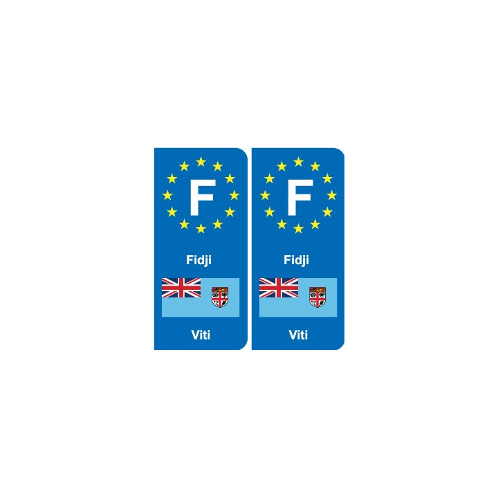 F Europe Fidji Fiji autocollant plaque