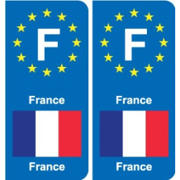 F Europe France autocollant plaque