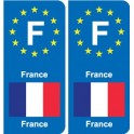 F Europe France autocollant plaque