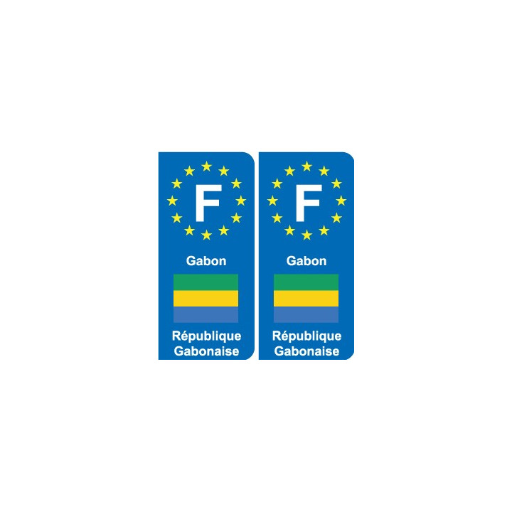 F Europe Gabon autocollant plaque