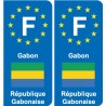 F Europe Gabon autocollant plaque