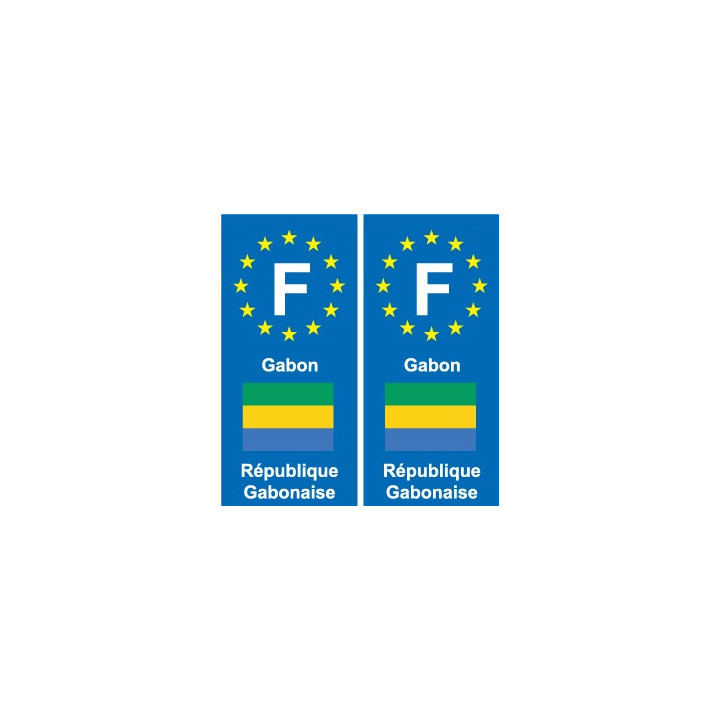 F Europe Gabon autocollant plaque
