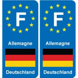 F Europe Allemagne Germany autocollant plaque