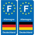 F Europe Allemagne Germany autocollant plaque