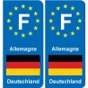 F Europe Allemagne Germany autocollant plaque