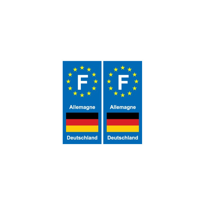 F Europe Allemagne Germany autocollant plaque