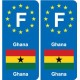 F Europe Ghana autocollant plaque
